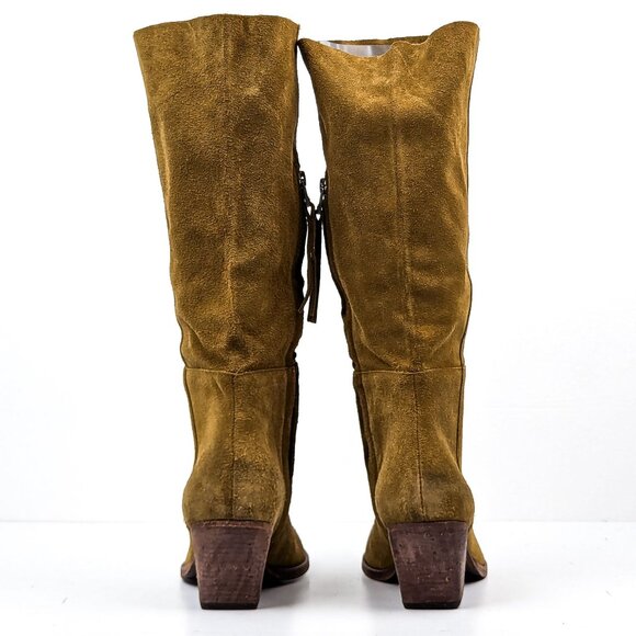 Golo Wmn West Western Cowboy Distressed Brandy Vintage Suede Boots size 10 - Picture 4 of 8